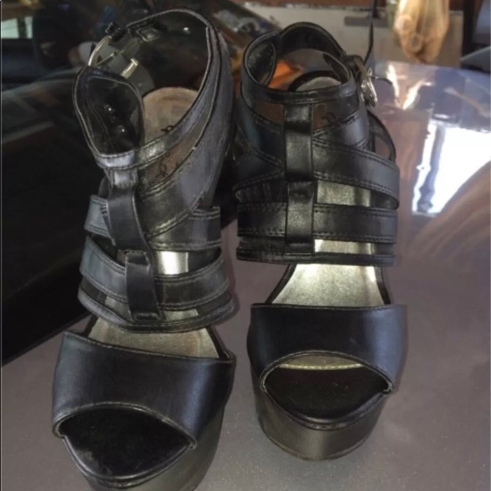 Open toe strappy heels